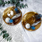 Angelite & Clear Quartz Tealight Incense Holder | Mini Crystal Altar | Calm Communication Decor