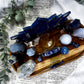 Wisdom & Intuition Acacia Tray | Blue Crystal Altar with Angelite, Lapis, Sodalite & Celestite