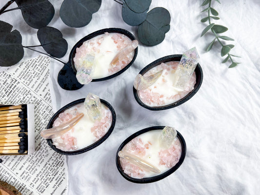 Aura Rose Moons | Small Cauldron Candle