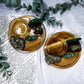 Green Aventurine & Pyrite Tealight Incense Holder | Mini Money Altar | Abundance Crystal Decor