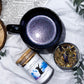 Infusión Espiritual: Divination Herbal Tea with Mugwort, Jasmine, and Bay Leaf Plus Purple Edible Glitter for Intuition and Dreamwork