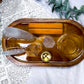 Clear Quartz Mini Altar Tray | Tarot, Tealight & Incense Holder | Crystal Ritual Tray | 7.5 x 4.5 Inches