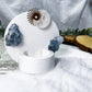 Peace and Dreams Mini Altar | White 3.5in Round with Celestite Clusters, Clear Quartz Moon and Gold Sun