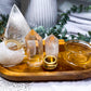 Clear Quartz Mini Altar Tray | Tarot, Tealight & Incense Holder | Crystal Ritual Tray | 7.5 x 4.5 Inches