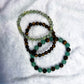Earth Magic Bracelet Stack | Prehnite, Tiger’s Eye + Green Aventurine
