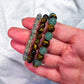 Earth Magic Bracelet Stack | Prehnite, Tiger’s Eye + Green Aventurine