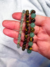 Earth Magic Bracelet Stack | Prehnite, Tiger’s Eye + Green Aventurine