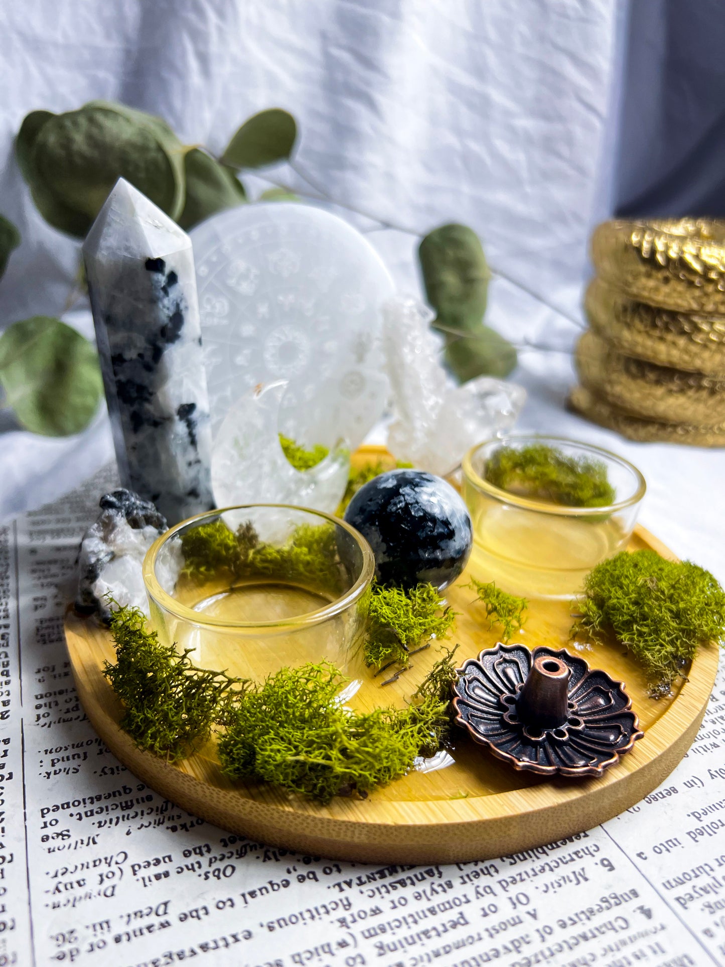 Moonstone Cleanse | Incense + Candle Holder