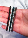 Grounding Crystal Bracelet Stack | Smoky Quartz, Moss Agate, Tree Agate + Obsidian