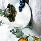 Labradorite Snake Wall Altar | Ceramic Tealight Holder with Moon, Slab, Sphere, and Silver Sun Charm