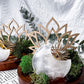 Clear Quartz Moon Acacia Coaster | Wooden Altar Plate with Sun Charm, Tealight Holder & Lotus