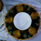 Green Fortune Altar | Abundance Crystal Altar | Pyrite, Moss Agate & Green Aventurine Lazy Susan Altar with Oil Warmer