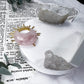 Love and Healing Mini Altar | White 3.5in Round with Rose Quartz Moon and Quartz Geodes