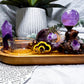 Amethyst Tarot & Tealight Altar | Crystal Sphere, Moon & Incense Holder | Handmade Meditation Altar | 7.5 x 4.5 Inch