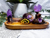 Amethyst Tarot & Tealight Altar | Crystal Sphere, Moon & Incense Holder | Handmade Meditation Altar | 7.5 x 4.5 Inch