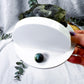Labradorite Snake Wall Altar | Ceramic Tealight Holder with Moon, Slab, Sphere, and Silver Sun Charm