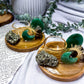 Green Aventurine & Pyrite Tealight Incense Holder | Mini Money Altar | Abundance Crystal Decor
