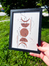 Lunar Protection Wall Art | Framed Botanical Moon Phase Artwork