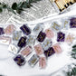 Rose Quartz, Blue Lace Agate, and Amethyst Runes with Gold Inlay | Crystal Rune Set for Love, Clarity, and Intuition