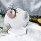 Love and Healing Mini Altar | White 3.5in Round with Rose Quartz Moon and Quartz Geodes