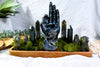 Veil Sight Altar | Labradorite Crystal Altar | Intuition Ritual Altar with Palmistry Hand Tealight & Chime Holders