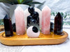 Rose Quartz & Obsidian Lovers Mini Altar | Crystal Chime Candle & Incense Holder | Handmade Love Altar | 7.5 x 4.5 Inch