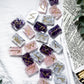 Rose Quartz, Blue Lace Agate, and Amethyst Runes with Gold Inlay | Crystal Rune Set for Love, Clarity, and Intuition
