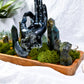 Veil Sight Altar | Labradorite Crystal Altar | Intuition Ritual Altar with Palmistry Hand Tealight & Chime Holders