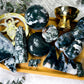 Growth & Grounding Moss Agate Altar Set | Bamboo Tray with Goddess, Carvings, Offering Bowl & Ritual Tools