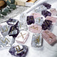 Rose Quartz, Blue Lace Agate, and Amethyst Runes with Gold Inlay | Crystal Rune Set for Love, Clarity, and Intuition