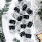 Moonstone and Obsidian Runes with Silver Inlay | Crystal Rune Set for Lunar Magic and Protection