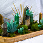 Fortune Grove Altar | Green Aventurine & Pyrite Crystal Altar | Abundance Ritual Altar with Tealight & Incense Holder