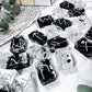 Moonstone and Obsidian Runes with Silver Inlay | Crystal Rune Set for Lunar Magic and Protection