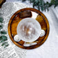 Clear Quartz Mini Altar | Crystal Tarot Bowl with Double Flower Vases | Moon Ritual & Meditation Decor