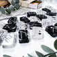 Moonstone and Obsidian Runes with Silver Inlay | Crystal Rune Set for Lunar Magic and Protection