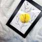 Prosperity + Success Art | 4x6 Framed Original Gold Moon Witchy Drawing