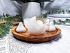 Clear Quartz Mini Altar | Crystal Tarot Bowl with Double Flower Vases | Moon Ritual & Meditation Decor
