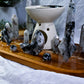 Lunar Balance Altar | Moonstone Crystal Altar | Lunar Balance Ritual Altar with Yin Yang Triple Moon Oil Burner