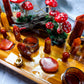 Carnelian & Golden Healer Crystal Altar | Tarot Altar with Triple Tealight Holder, Incense Holder & Fairy Mushroom Display