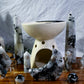 Lunar Balance Altar | Moonstone Crystal Altar | Lunar Balance Ritual Altar with Yin Yang Triple Moon Oil Burner