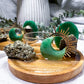 Green Aventurine & Pyrite Tealight Incense Holder | Mini Money Altar | Abundance Crystal Decor