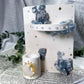 Celestial Harmony Ceramic Altar | White 5x7 with Celestite, Clear Quartz Moon, Gold Sun & Star Accents