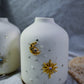 Celestial Bud Vase | Moon & Sun Crystal Vase for Flowers, Altars and Witchy Home Decor