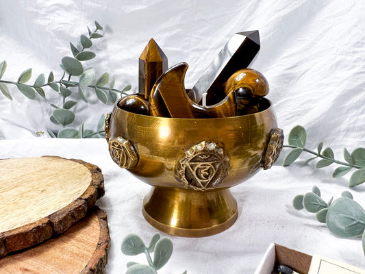 Twilight Camellia | Brass Chakra Bowl Candle