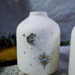 Celestial Bud Vase | Moon & Sun Crystal Vase for Flowers, Altars and Witchy Home Decor