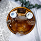 Clear Quartz Chime Candle Holder | Crystal Tealight Altar Decor | Clear Quartz Ritual Tray | 5.5 Inch