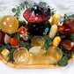 Creativity & Vitality Bamboo Tray | Golden Healer Sphere with Carnelian, Lemon Quartz & Aventurine Altar