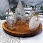 Clear Quartz Chime Candle Holder | Crystal Tealight Altar Decor | Clear Quartz Ritual Tray | 5.5 Inch