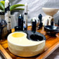 14x9 Obsidian & Moonstone Crystal Altar | Double Oil Burner, Double Tealight Holder, Yin Yang Incense Holder & Removable Offering Bowl