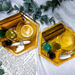 Green Aventurine Citrine Howlite & Tiger’s Eye Tarot Tealight Incense Holder | Mini Crystal Altar